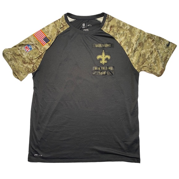 Nike New Orleans Saints Dri Fit Salute to Service Army size XL - Picture 1 of 3
